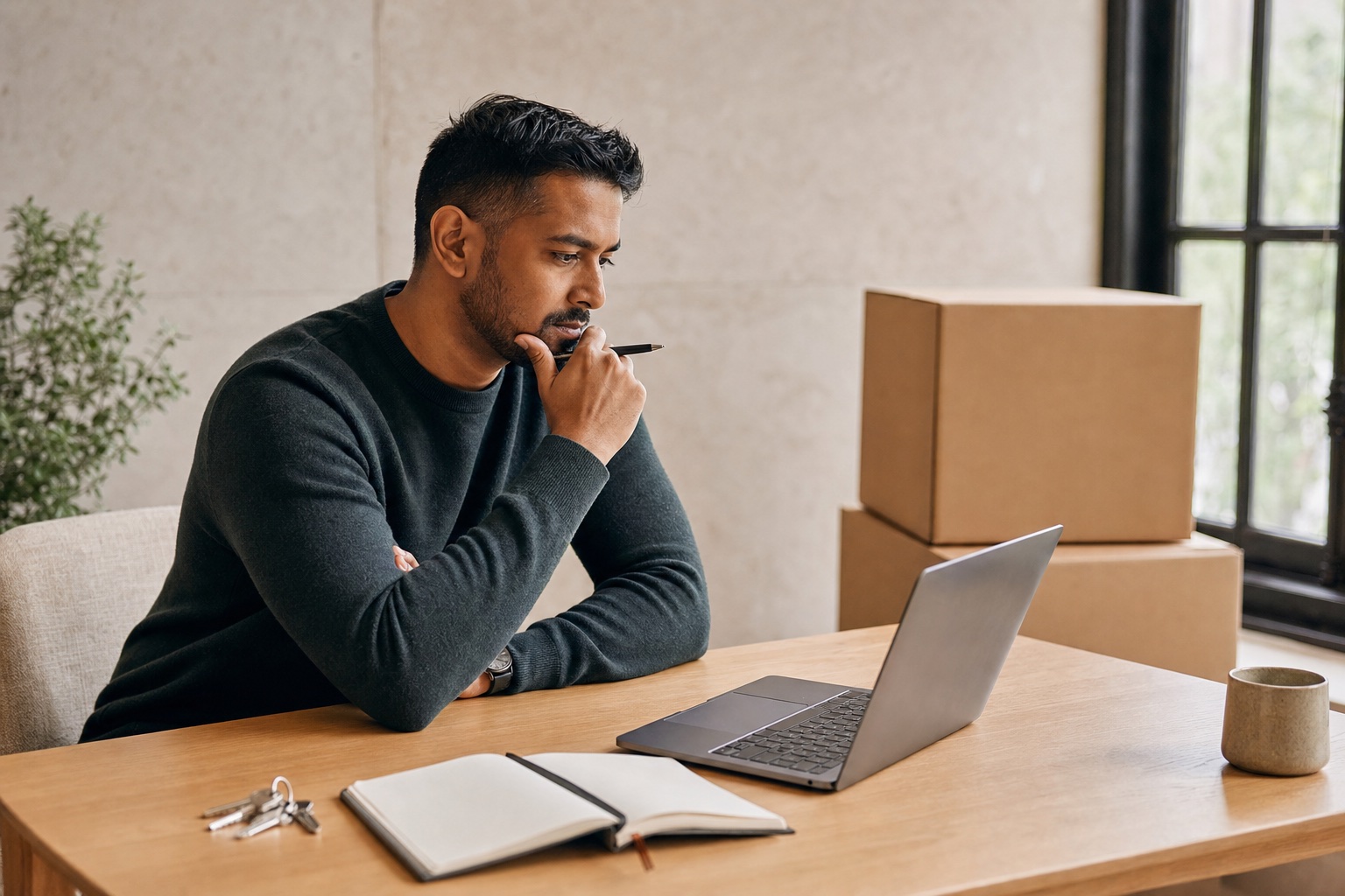 A customer planning a move at home